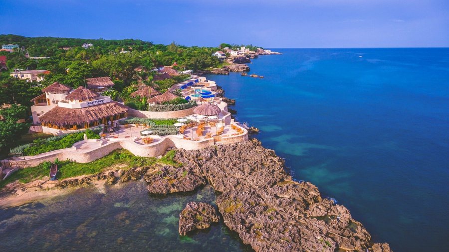 Aerial Photo Ocean Cliff Hotel Negril