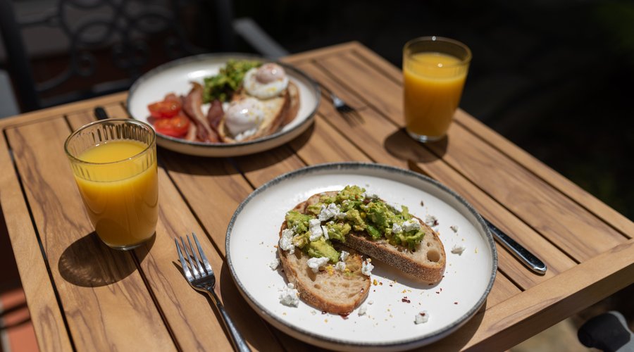 Enjoy complimentary breakfast either in your room or on the terrace outside your door.