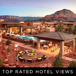 Our top rated Courtyard by Marriott Sedona Arizona hotel offers breathtaking views, a view deck to watch the sunrise/sunset on Cathedral Rock and surrounding undeveloped landscape, resort-style layout, and so much more. 