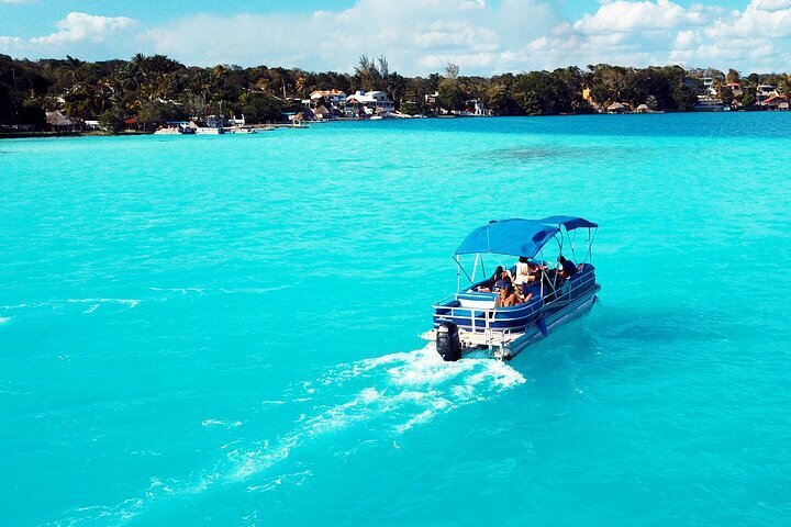 2024 (Mahahual) BACALAR Seven Color Lagoon Boat Excursion from Costa Maya