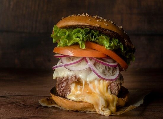 melting cheesburger