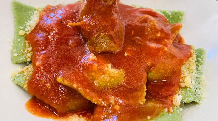 Agnolotti agli spinaci con sugo di asino!!!