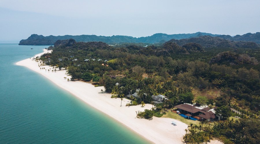 Mile-long pristine private beach