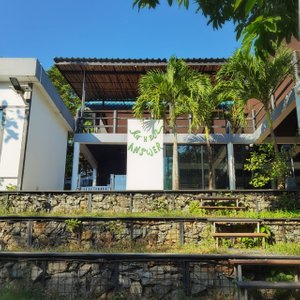 Back of the resort near the river