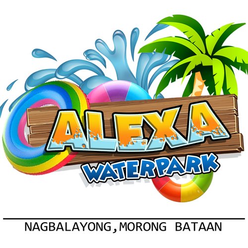 Image Details ING_57556_03395 - Water park. Vector illustration, logo,  emblem. Water slide and palm tree. Summer holiday.