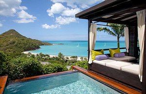 Hermitage Bay in Antigua, image may contain: Resort, Hotel, Villa, Hot Tub