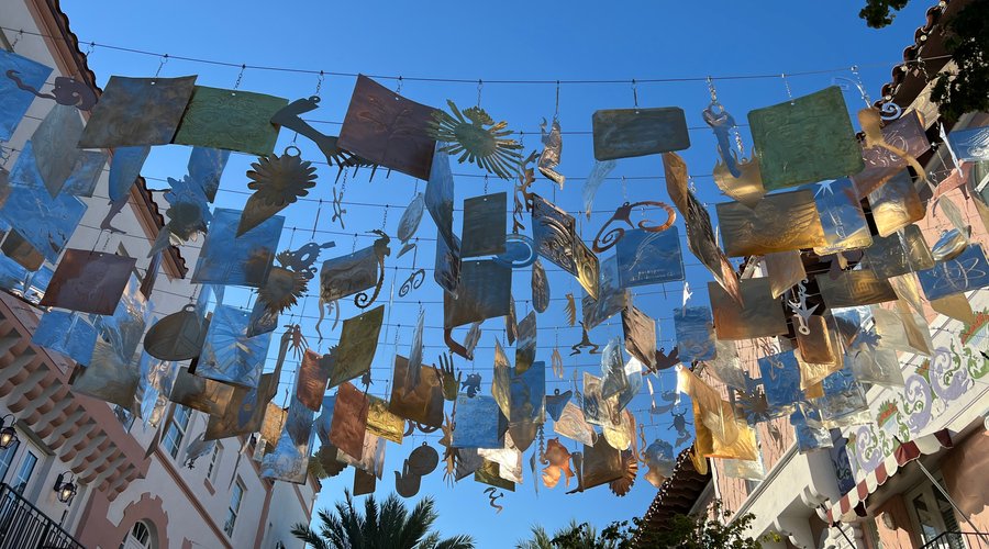Espanola Way during the holiday season