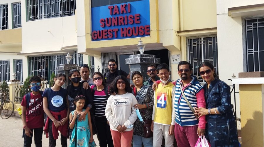 our gang just infront of the guest house