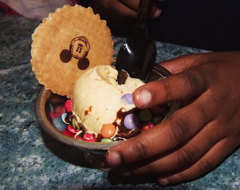 Mickey mouse ice cream at Disneyland Paris