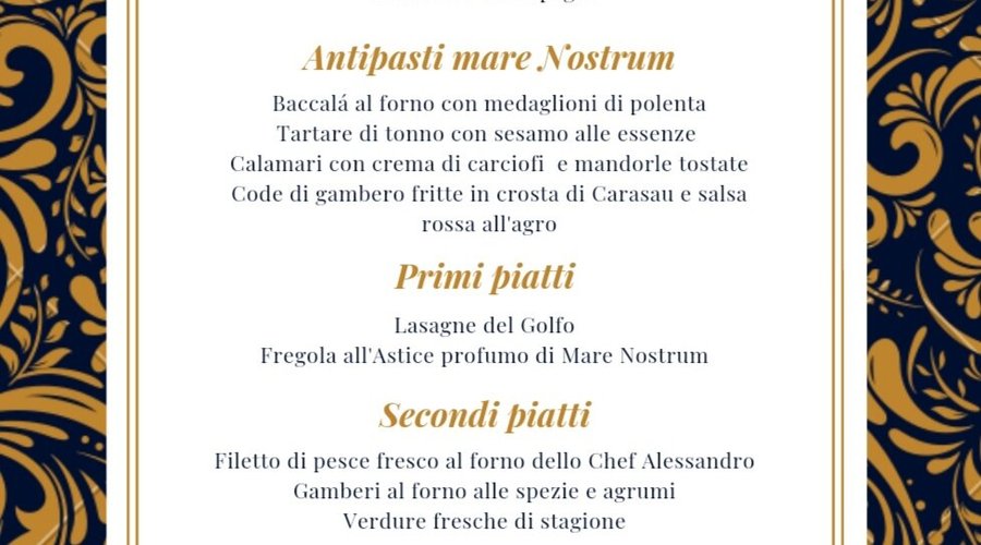 Menù per il cenone di Capodanno 2022