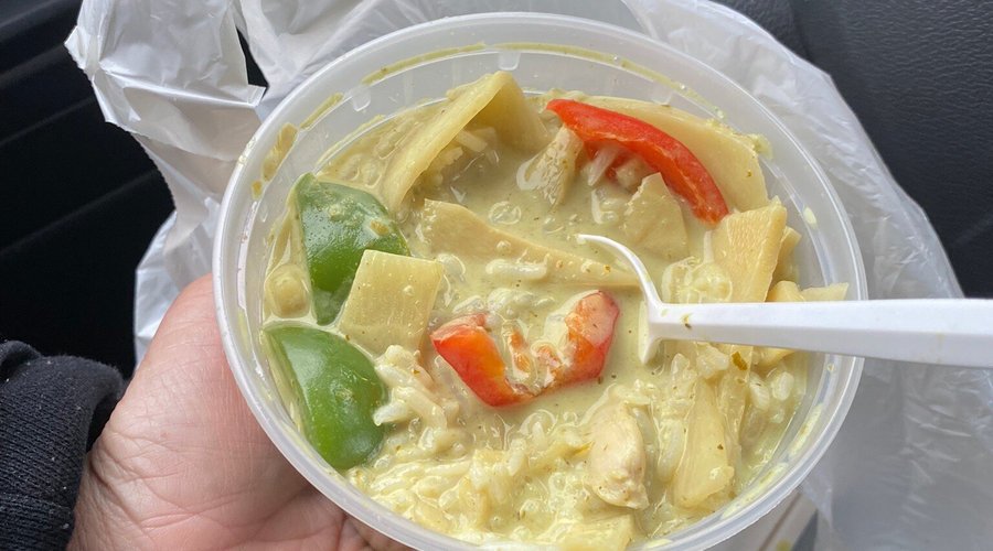 I stopped and ordered the lunch special the chicken green curry and it is absolutely outstanding it makes me feel like I’m back in Thailand again the lovely lady at the counter has nailed every flavour I will definitely return
