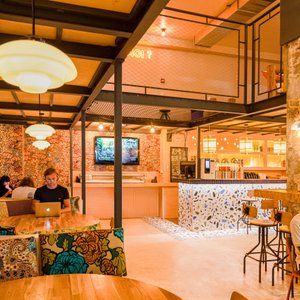Our lounge bar is a great place to relax, work, meet people and enjoy a cocktail in the evening!