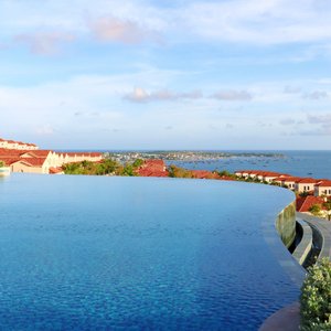 Fantasia infinity pool overlooking Mui Ne Fishing Village