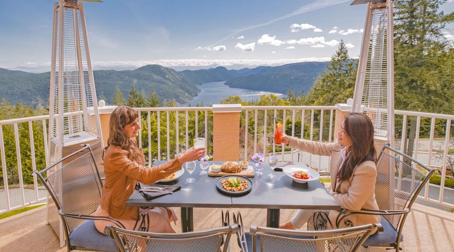 Beautiful Spring & Summer patio dining.  4 beautiful patios to choose from.