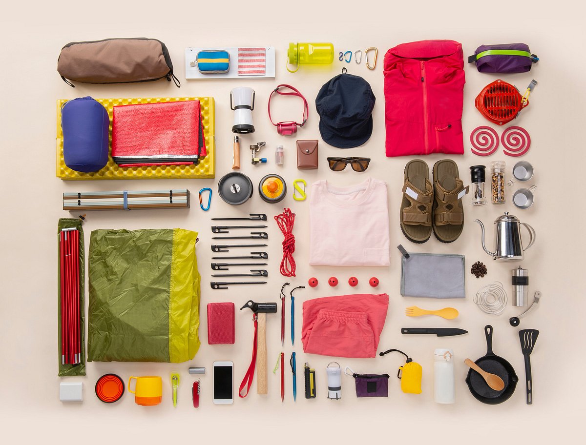 Travel items that you would typically pack on vacation