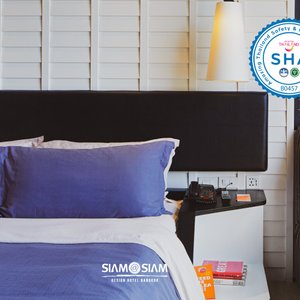 Siam@Siam Design Hotel Bangkok in Bangkok, image may contain: Dorm Room, Cushion, Home Decor, Interior Design