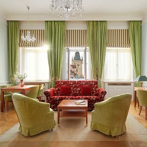Ventana Hotel Prague in Prague, image may contain: Dining Room, Dining Table, Table, Home Decor