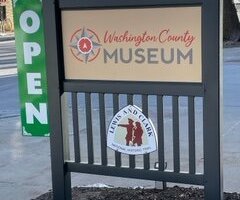 The museum's main signage