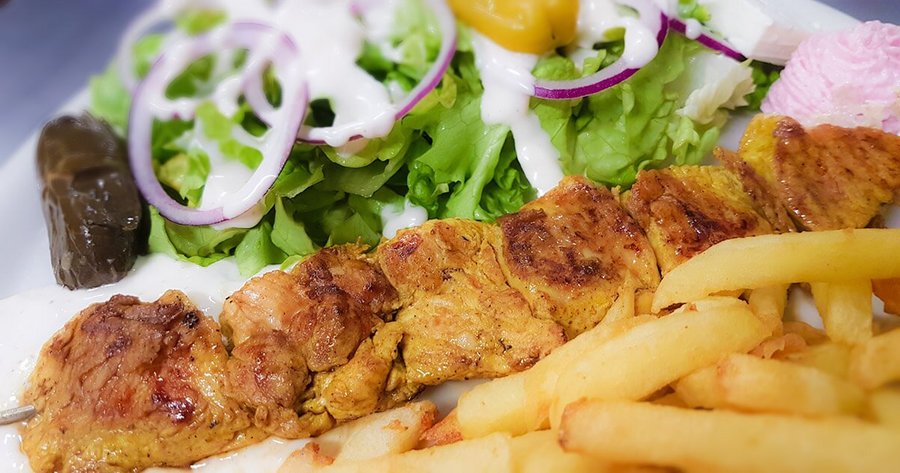 Brochette de volaille marinée.