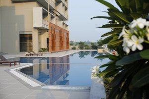 The Centrum in Lucknow, image may contain: Villa, Hotel, Resort, Pool