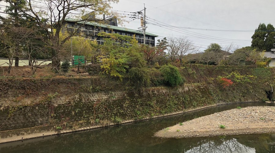 View of the river from the hotel ground.