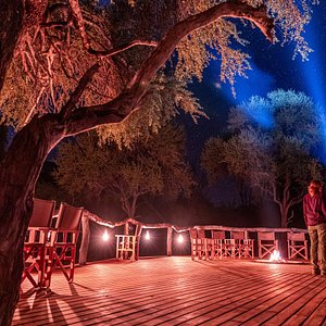 Star gazing on the deck of the O Bona Moremi Safari Lodge.