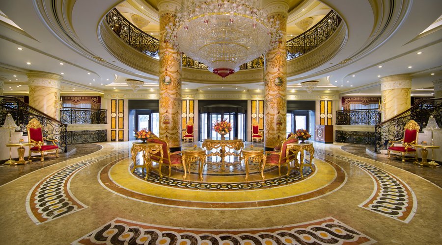 Royal Rose Hotel Abu Dhabi lobby and corridors