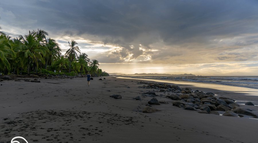 Black sand beach, very private
