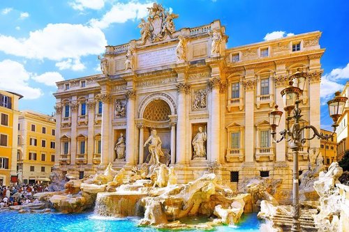 Trevi Fountain Rome Italy Painting Artwork Paint By Numbers Kit DIY 