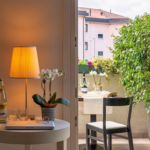 Hotel Rovere in Treviso, image may contain: Loft, Housing, Wood, Interior Design