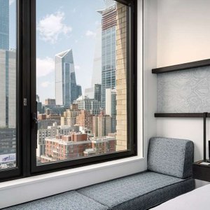Midtown King City Guestroom view of the city skyline