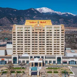 The Antlers, A Wyndham Hotel in Colorado Springs, image may contain: Hotel, City, Urban, Cityscape