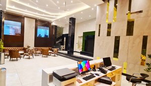 Sunita Elite in Almora, image may contain: Indoors, Foyer, Computer Keyboard, Laptop