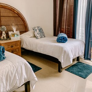 Our lovely room with a small balcony