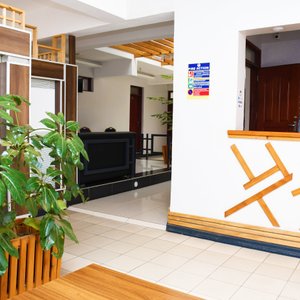 Reception front and part of lounge.