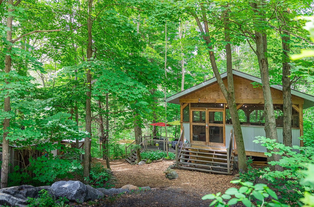 The yoga deck and outdoor relaxing area - Picture of Harmony Outdoor Inn,  Parry Sound - Tripadvisor