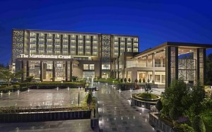 The Marutinandan Grand in Nathdwara, image may contain: Convention Center, Shopping Mall, Office Building, City