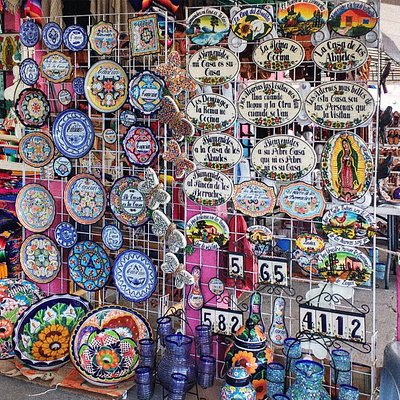Souvenirs and wares for sale at Mercado 28 in Cancun