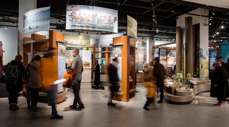Coast Salish Welcome Circle in the Museum of North Vancouver. 