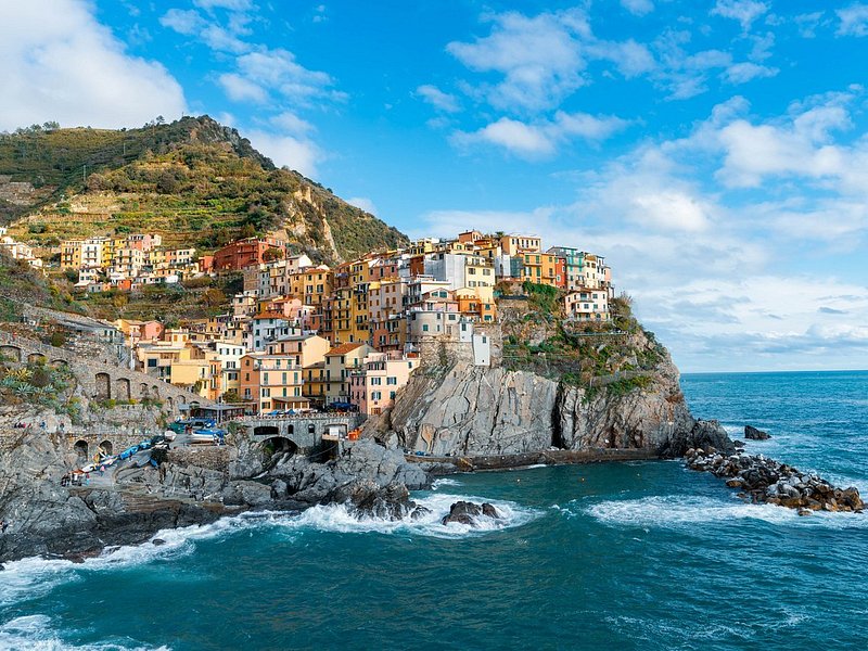 Cinque Terre's colorful buildings and rugged coastline