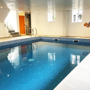 The updated swimming pool at Pit Farm