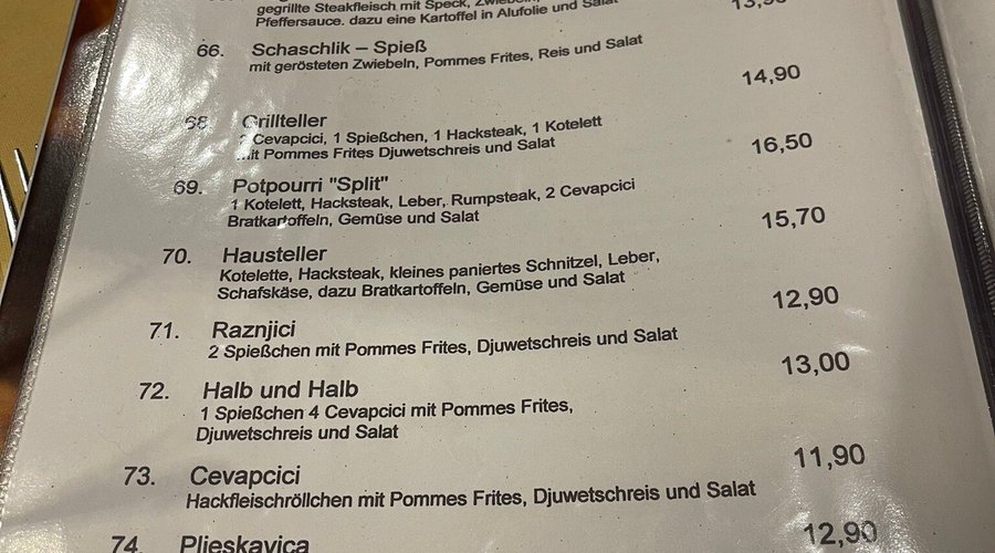 Some prices