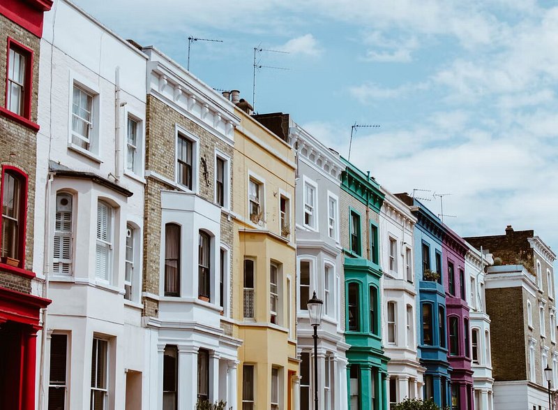 Colorful houses in London