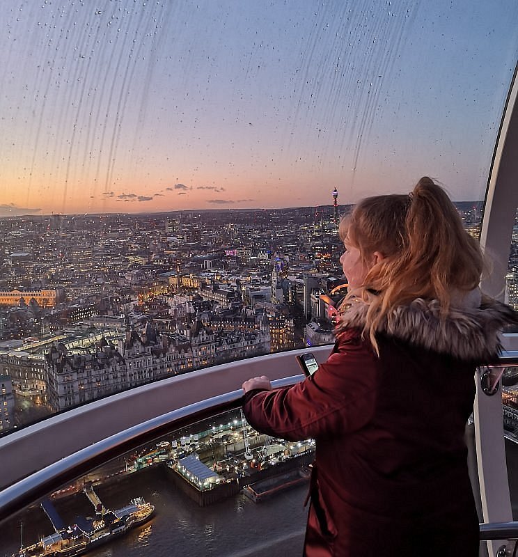 Person overlooking the view of London