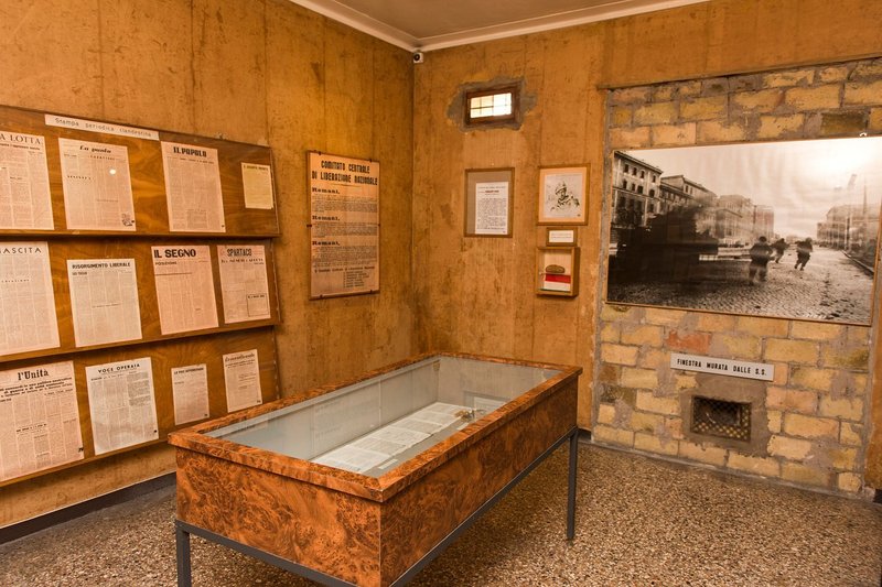 History displays at Museo Storico della Liberazione in Rome