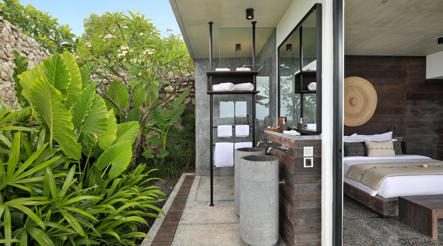 Each One Bedroom Luxury Villa is designed with a private infinity pool, scenic view across the Gamat Bay or Mount Agung, and some have a small private garden.