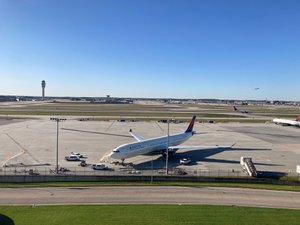 Renaissance Concourse Atlanta Airport Hotel in Atlanta, image may contain: Airplane, Aircraft, Airport, Airliner