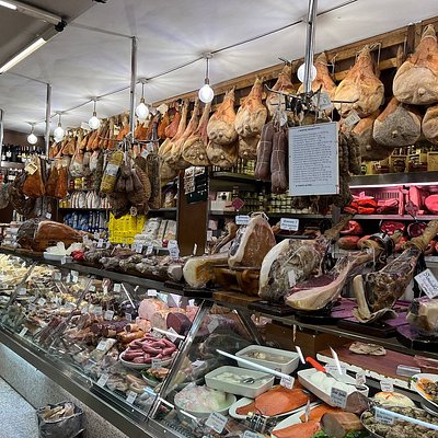 A display of meats, cheeses and other Rome delicacies