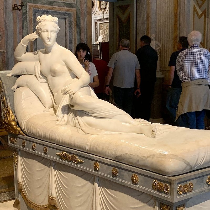 A sculpture at the Borghese Gallery in Rome