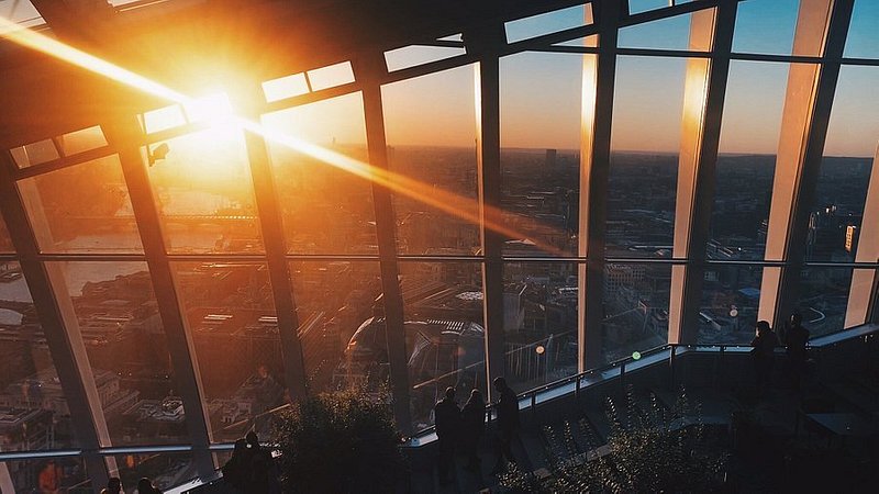Sunset at the Sky Garden in London